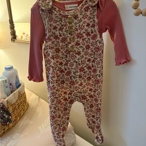 Pink Floral Kids One Piece
